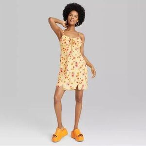 Wild Fable Yellow Floral Mini Dress